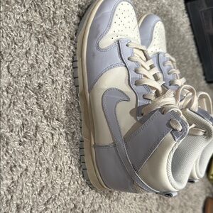 Nike Cream and Gray High-Top Sneakers